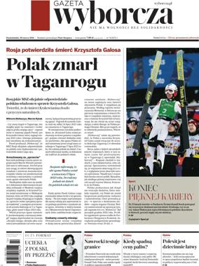 Cover of Gazeta Wyborcza Stoleczna