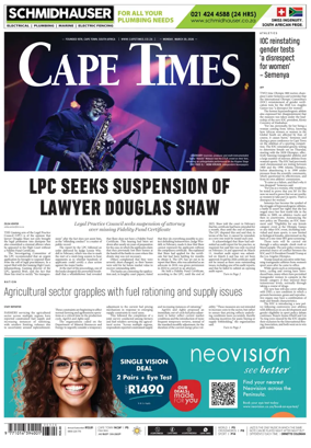 Cover of Cape Times