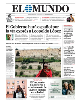 Cover of El Mundo Madrid