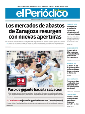 Cover of El Periodico Aragon