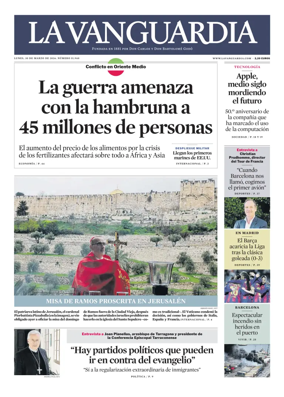 Cover of La Vanguardia