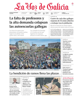 Cover of La Voz de Galicia (Pontevedra)