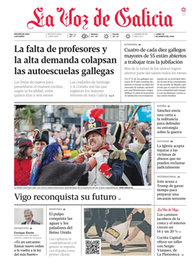 Cover of La Voz de Galicia (Vigo)