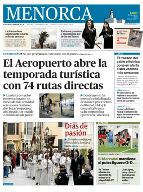 Cover of Menorca Diario Insular