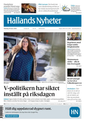 Cover of Hallands Nyheter