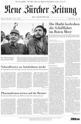 Cover of Neue Zurcher Zeitung