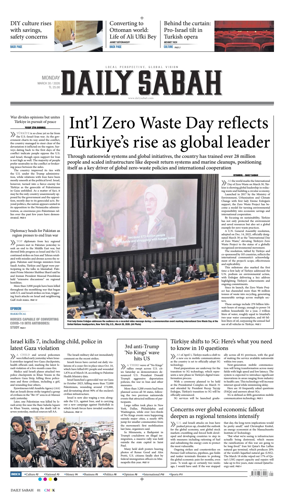 Cover of Daily Sabah (Turkey)