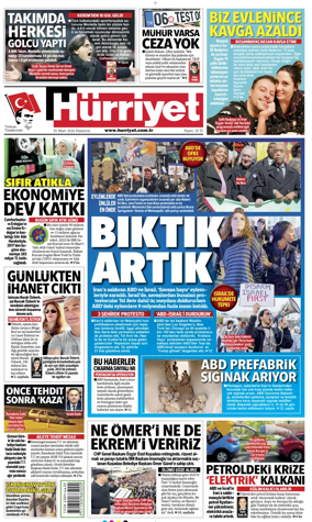 Cover of Hurriyet