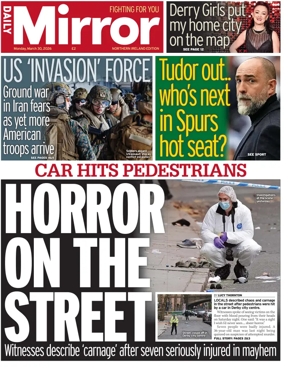 Cover of Daily Mirror (Northern Ireland)