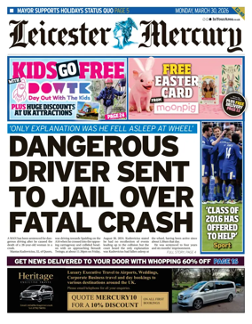 Cover of Leicester Mercury