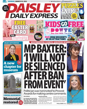 Cover of Paisley Daily Express