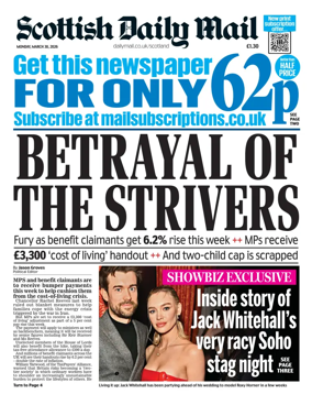 Cover of Scottish Daily Mail