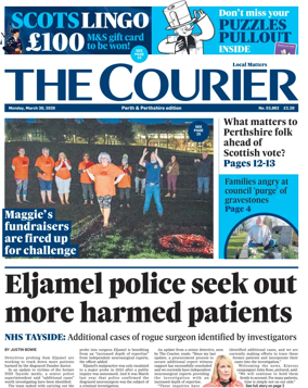 Cover of The Courier & Advertiser (Perth and Perthshire Edition)
