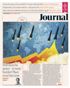 Cover of The Guardian e-paper Journal