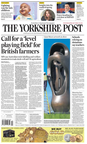 Cover of Yorkshire Post
