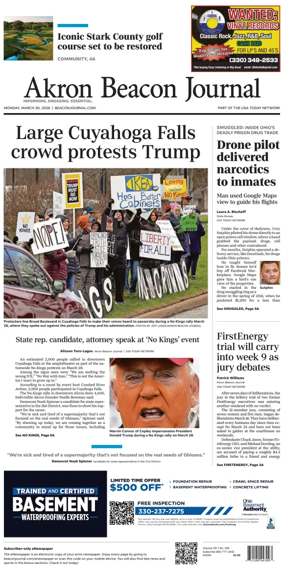 Cover of Akron Beacon Journal