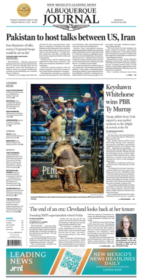 Cover of Albuquerque Journal