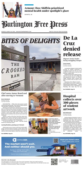 Cover of Burlington Free Press