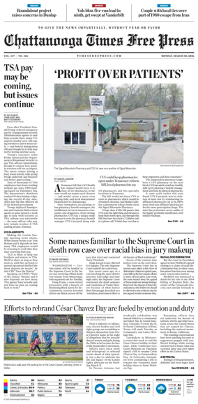 Cover of Chattanooga Times Free Press