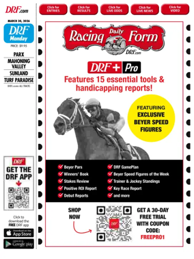 Cover of Daily Racing Form National Digital Edition