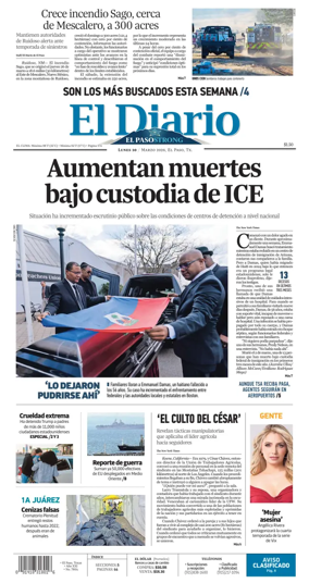 Cover of El Diario de El Paso