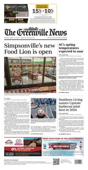 Cover of The Greenville News