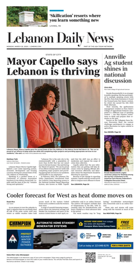 Cover of Lebanon Daily News