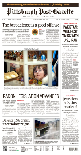 Cover of Pittsburgh Post-Gazette