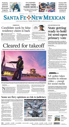 Cover of Santa Fe New Mexican