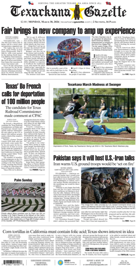 Cover of Texarkana Gazette