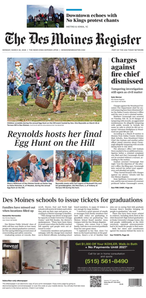 Cover of The Des Moines Register