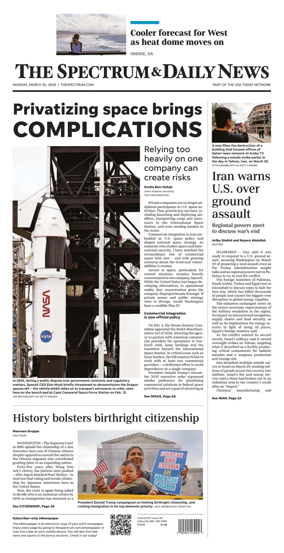 Cover of The Spectrum & Daily News