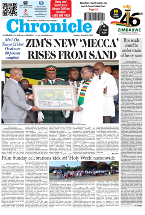 Cover of Chronicle (Zimbabwe)