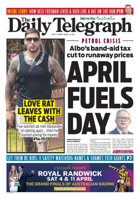 Cover of The Daily Telegraph (Sydney)