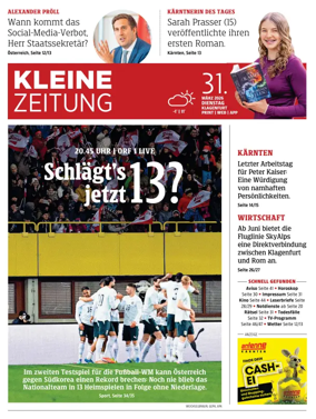 Cover of Kleine Zeitung Kaernten