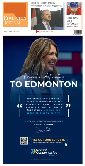Cover of Edmonton Journal