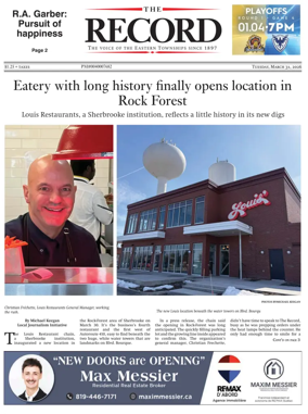 Cover of Sherbrooke Record