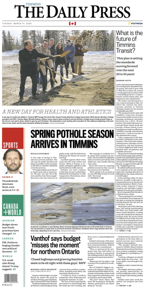 Cover of The Daily Press (Timmins)