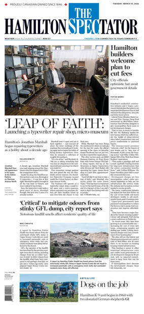Cover of The Hamilton Spectator