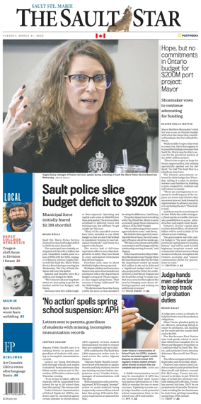 Cover of The Sault Star