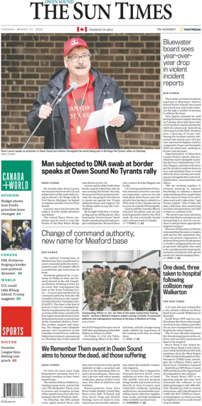 Cover of The Sun Times (Owen Sound)