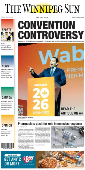 Cover of Winnipeg Sun