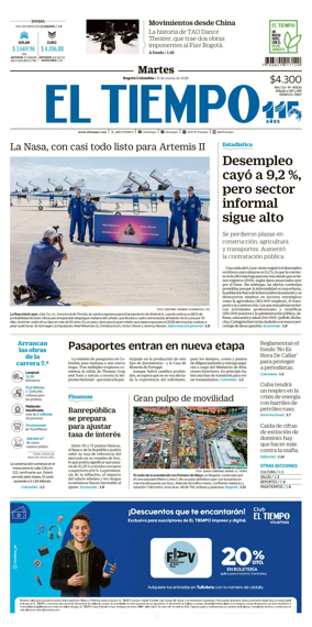 Cover of El Tiempo (Bogota)