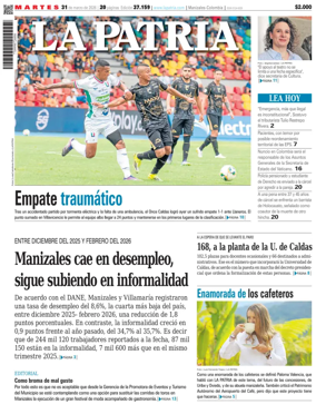 Cover of La Patria (Colombia)