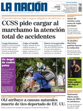 Cover of La Nacion (Costa Rica)