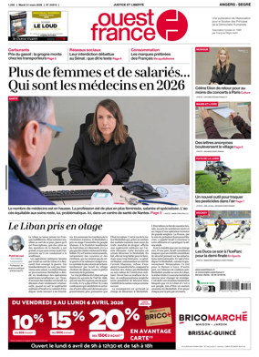Cover of Ouest France (Angers / Segre)