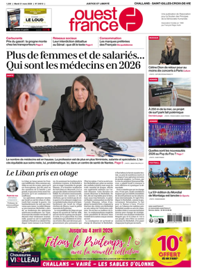 Cover of Ouest France (Challans / Saint-Gilles-Croix-de-Vie)