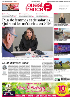 Cover of Ouest France (La Roche-sur-Yon - Fontenay-le-Comte)
