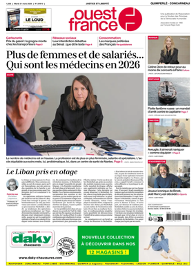 Cover of Ouest-France (Quimperle Concarneau)
