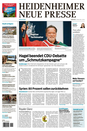 Cover of Heidenheimer Neue Presse